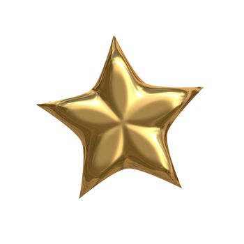 An image of a golden star with clipping path
