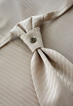 Beige tie of the groom