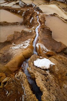 Salineras de Maras. The Inca Salt Pans. Peru. Alps. 