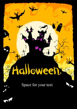 Vector illustration Halloween background for party invitation