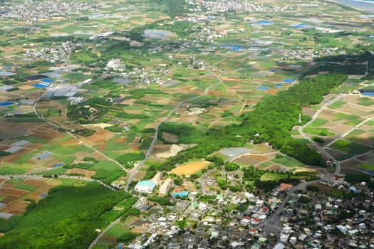 aerial photo of okinawa japan