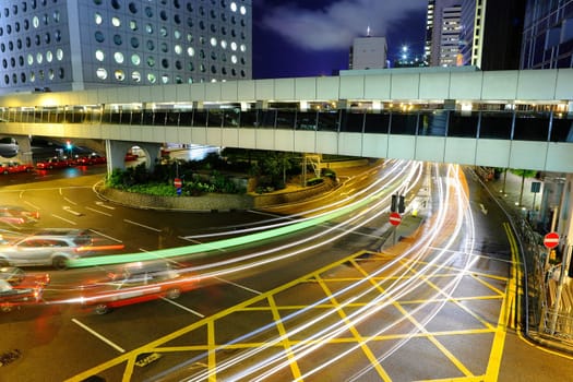 busy traffic motion blur