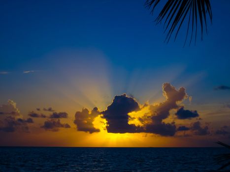 Maldivian Sunset image with nice color