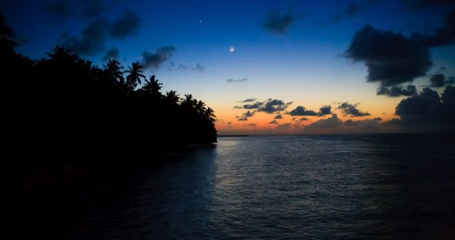 Maldivian Sunset image with nice color