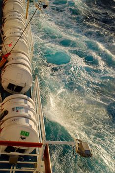 pictures of lifeboats aboard a cruise ship