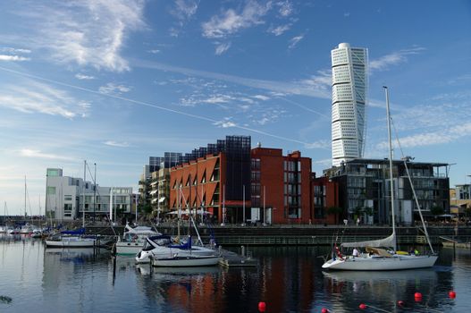 Malmo Western Harbor district is an urban renewal project that combines cutting edge modern architecture a with a focus on sustainable development.