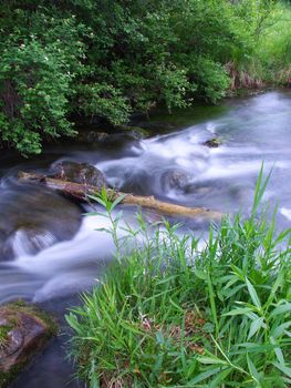 A small cascade at Bluff Creek State Natural Area in southern Wisconsin.