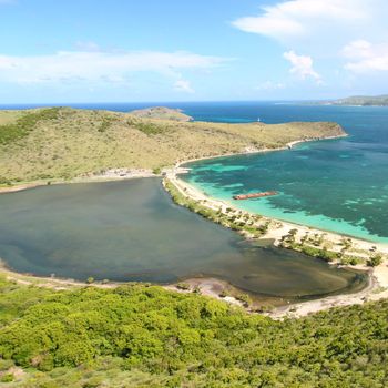 Majors Bay Beach on the Caribbean island of Saint Kitts.