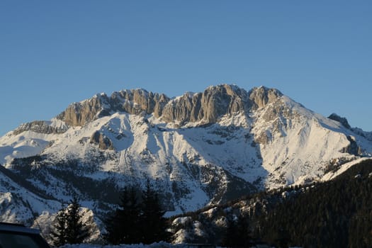 Bergamo mountains located in northern Italy, alps