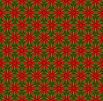Seamless green-red wallpaper pattern