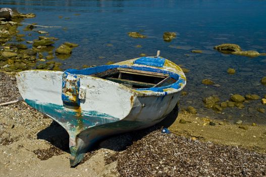 Old fishing boat, Zakynthos Island, Greece.