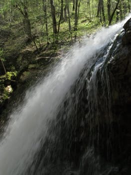 Falls; the river; a stream; water; a moisture; beauty; Caucasus; Russia