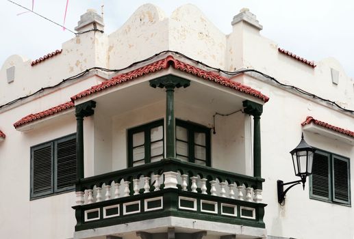 Detail of building in Garachico on Canary island