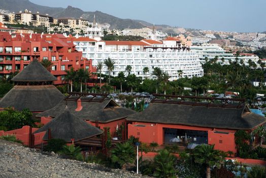 Hotels and buildings on Costa Adeje, Tenerife