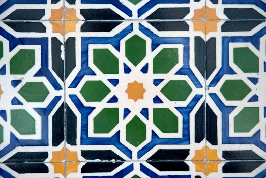 Azulejos - Portuguese glazed tiles, Portugal.
