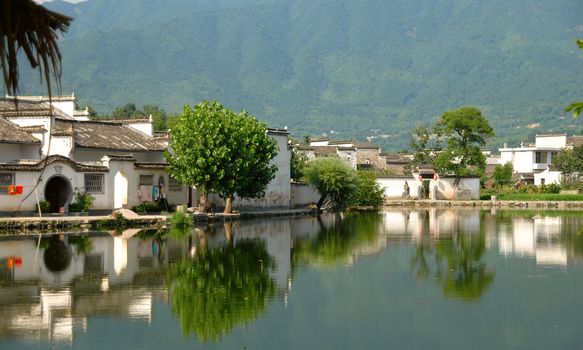 The antique architectures of Hongcun village, in China