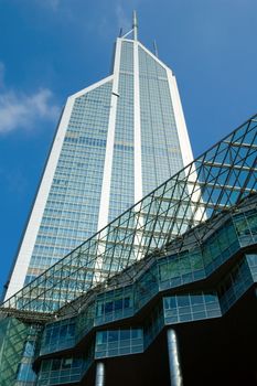 The external of office building over blue sky