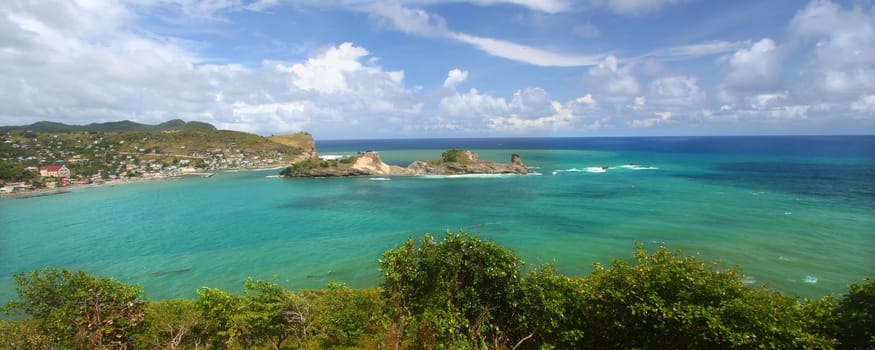 Beautiful Dennery Bay on the Caribbean island of Saint Lucia.