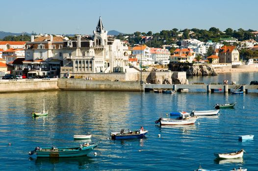 A panorama view on constructions of european seashore city