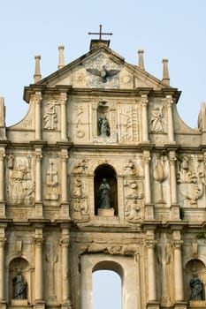 Ruins of St Paul's Cathedral, in Macau, China
