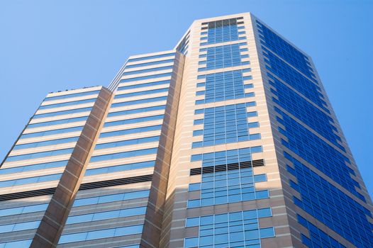 The external of office building over blue sky