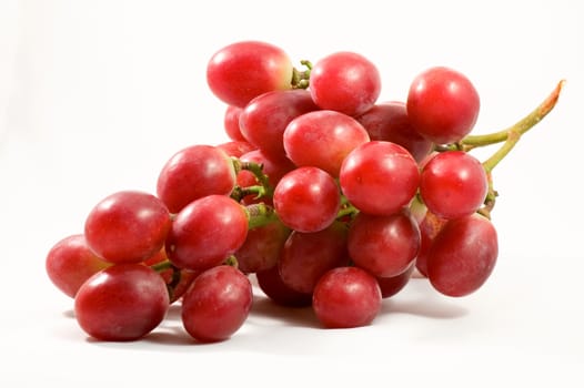 Ripe grapes isolated over white back ground