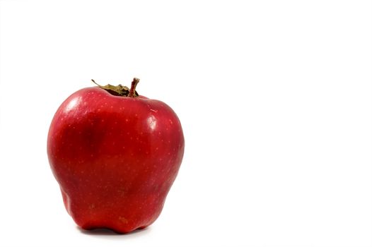Red apple over white back ground