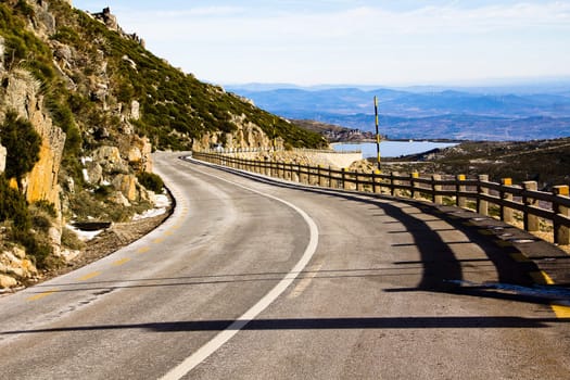 Mountain road from Serra de Estrela, Portugal