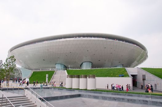 SHANGHAI - MAY 24: EXPO Culture center. May 24, 2010 in Shanghai China. 