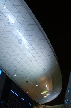 The construction of culture center in EXPO Shanghai, at night