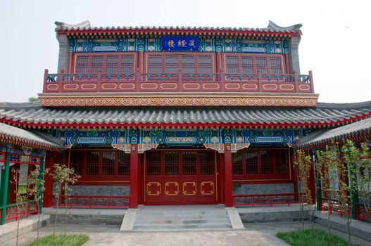 Interior courtyard of Chinese Buddhist temple