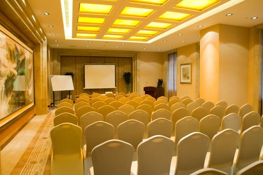 The prespective of a conference or functional hall