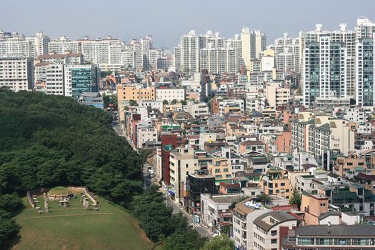Gangnam District in Korea with a royal tomb