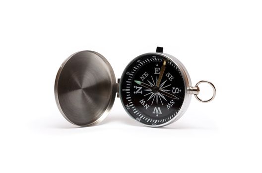 Classic compass isolated on white background with clipping path