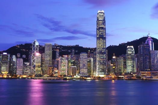 Hong Kong skyline at night