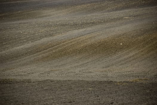 agriculture brown soil at the end of summer