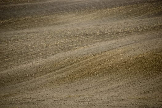 agriculture brown soil at the end of summer