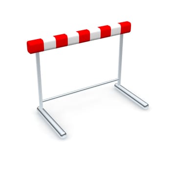 Hurdle. 3d rendered illustration isolated on white.