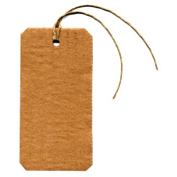 Price tag or address label with string