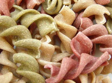 three colour italian pasta