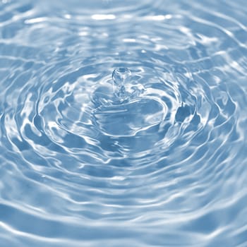 Close-up macro of a water drop droplet