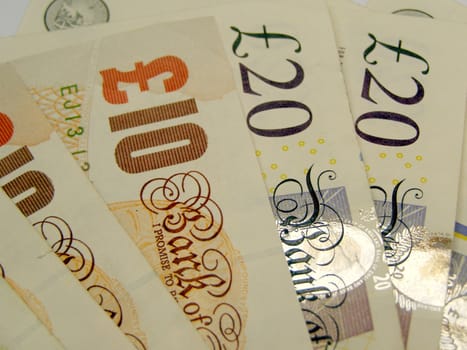 series of British Pound banknotes