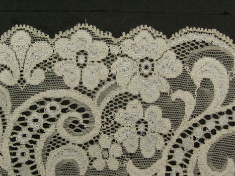 floral lace band suitable for stockings, robes, skirts