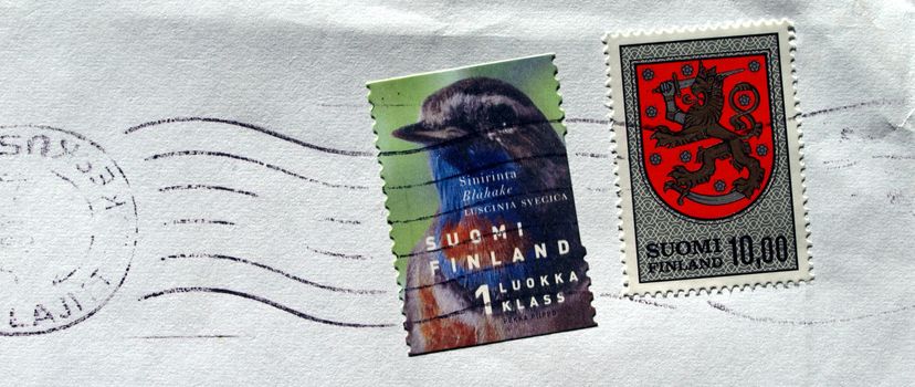 Range of Finnish postage stamps from Finland