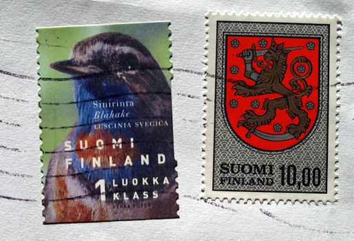 Range of Finnish postage stamps from Finland