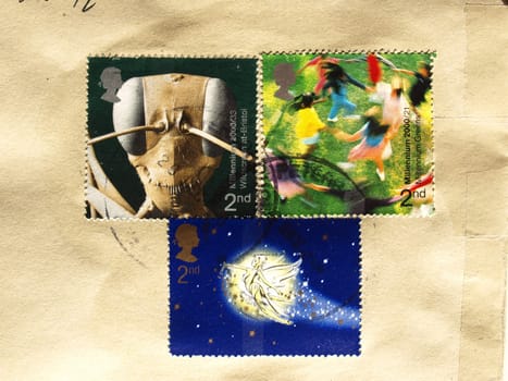 Range of British postage stamps from the UK