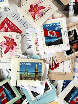 Range of Canadian postage stamps from Canada