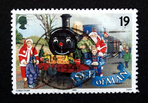 Stamp with train