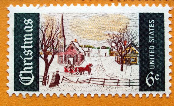 mail stamp from the US - Christmas theme