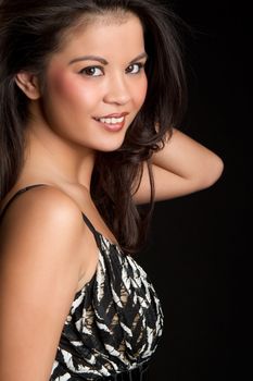 Beautiful asian woman smiling